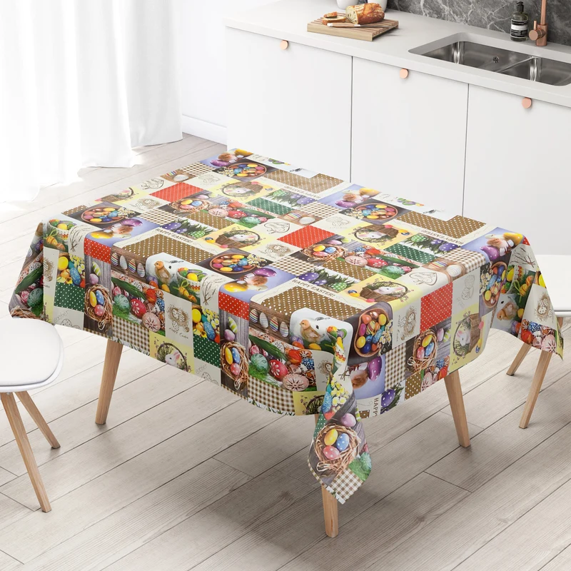 Wachstuch Tischdecke K28B Ostern Osterhase Osterei eckig rund oval