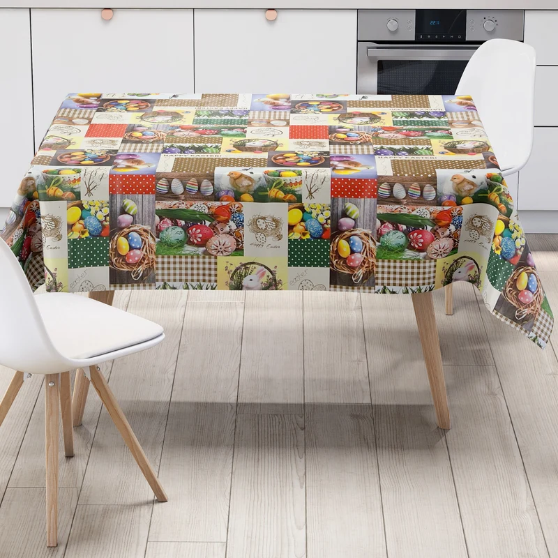 Wachstuch Tischdecke K28B Ostern Osterhase Osterei eckig rund oval