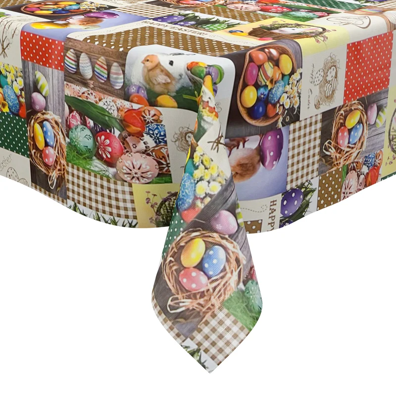 Wachstuch Tischdecke K28B Ostern Osterhase Osterei eckig rund oval