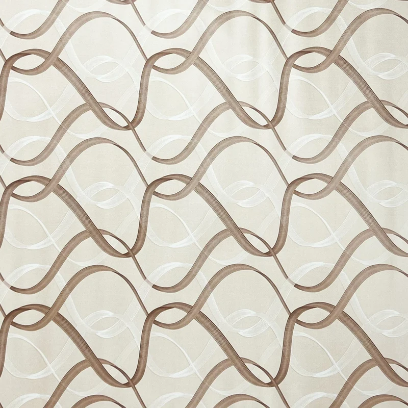 Wachstuch Tischdecke K152A beige Wellen Linien modern eckig rund oval