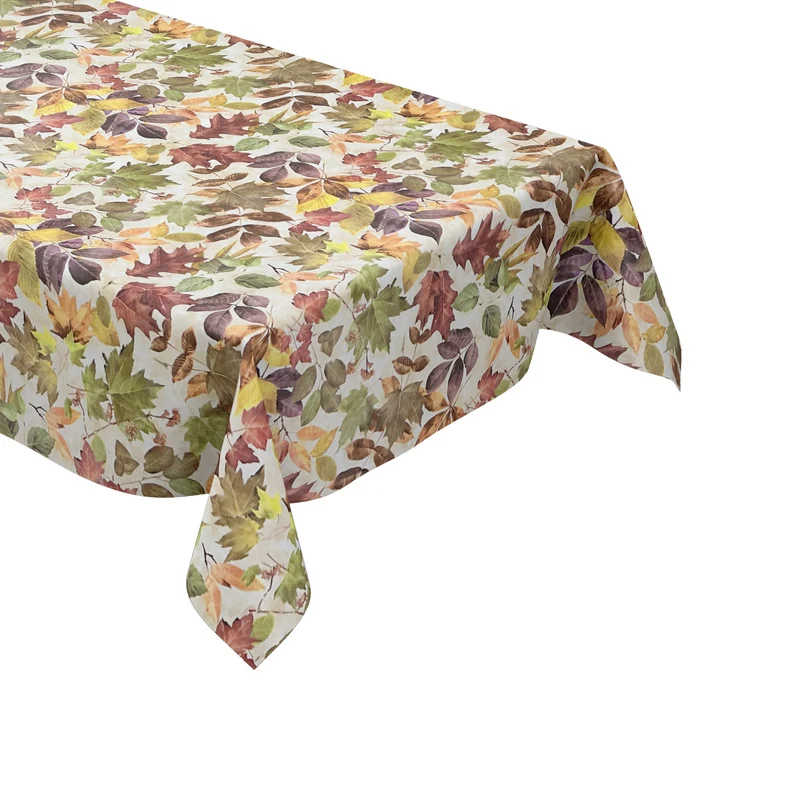 Wachstuch Tischdecke 688-1 Laub Blätter Herbst eckig rund oval