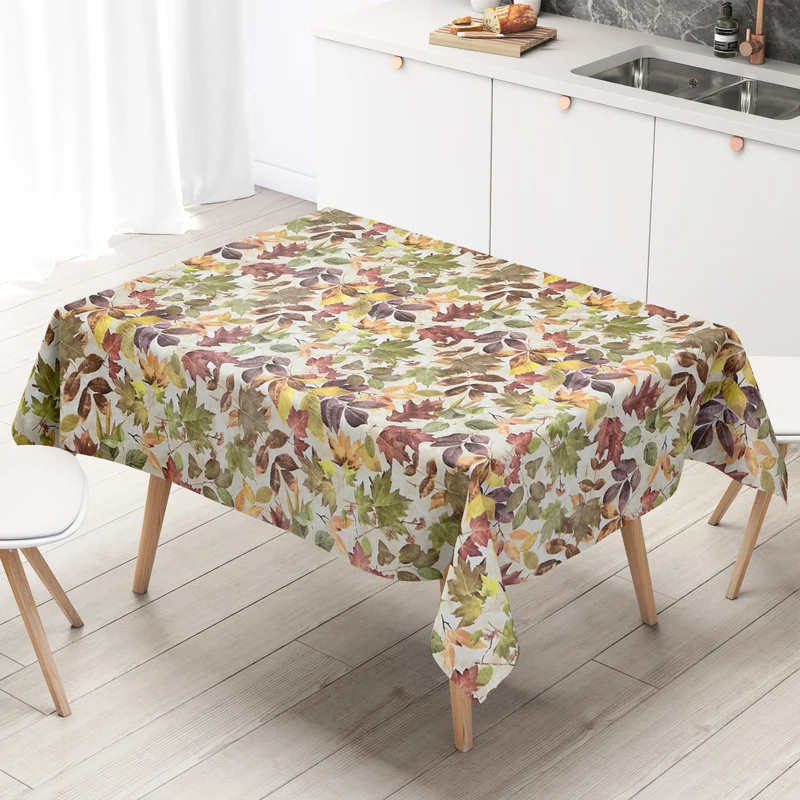 Wachstuch Tischdecke 688-1 Laub Blätter Herbst eckig rund oval
