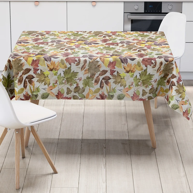 Wachstuch Tischdecke 688-1 Laub Blätter Herbst eckig rund oval