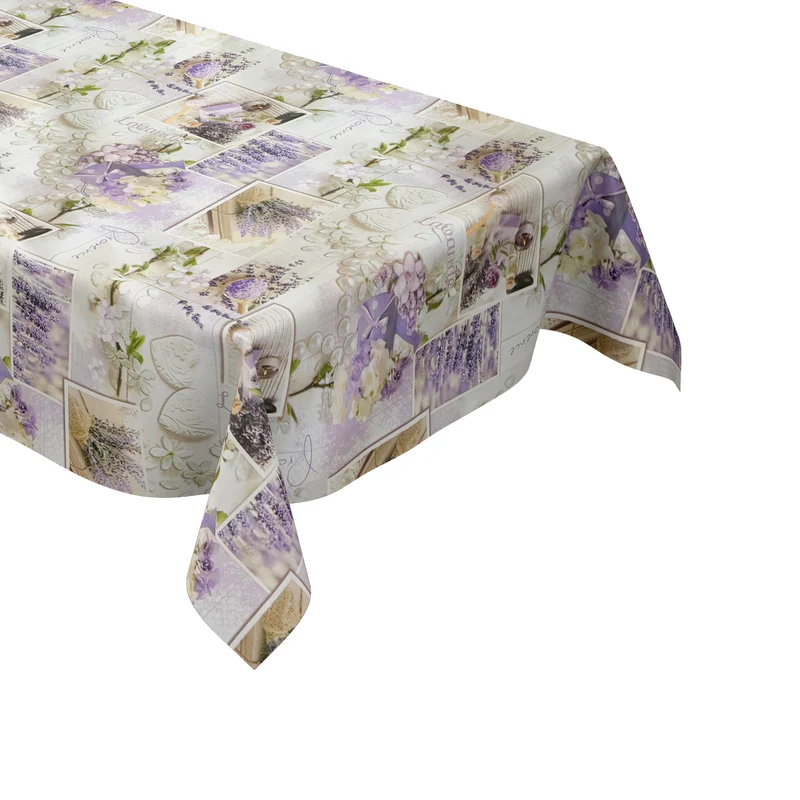 Wachstuch Tischdecke 173A Provence Lavendel Patchwork eckig rund oval