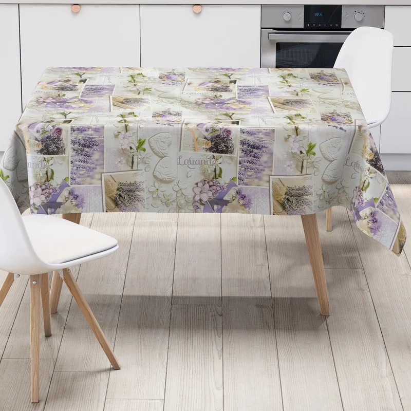 Wachstuch Tischdecke 173A Provence Lavendel Patchwork eckig rund oval