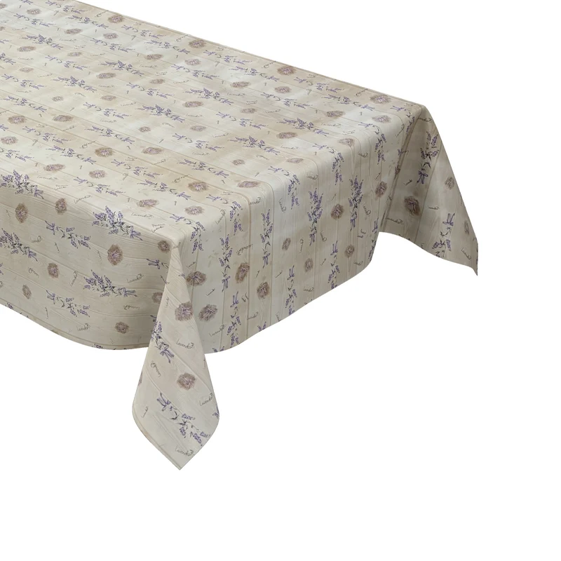 Wachstuch Tischdecke 107A Provence Lavendel auf Holz eckig rund oval