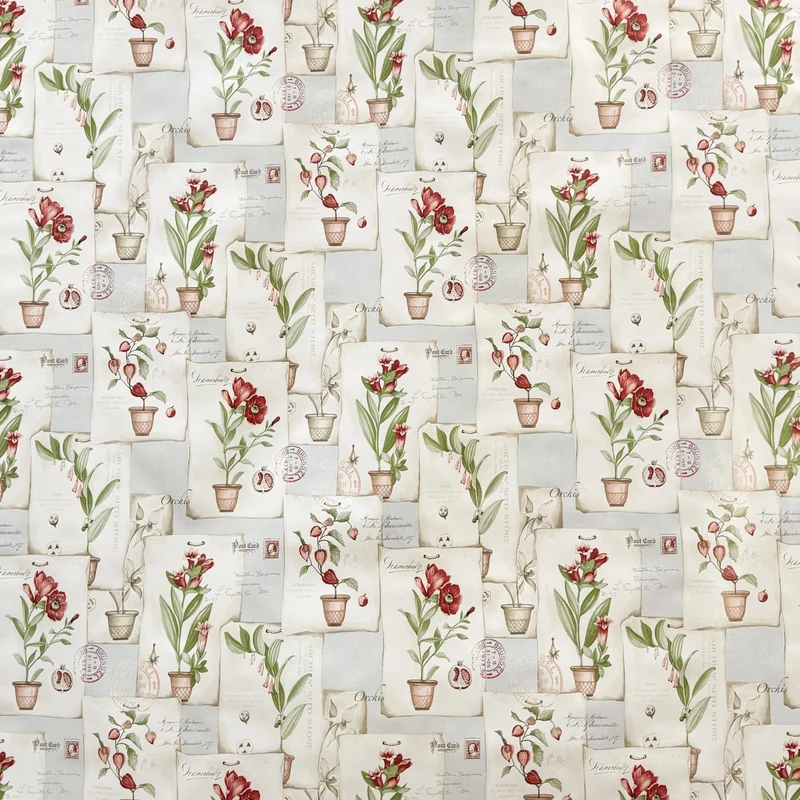 Wachstuch Tischdecke C145201 Postkarte Blumen eckig rund oval