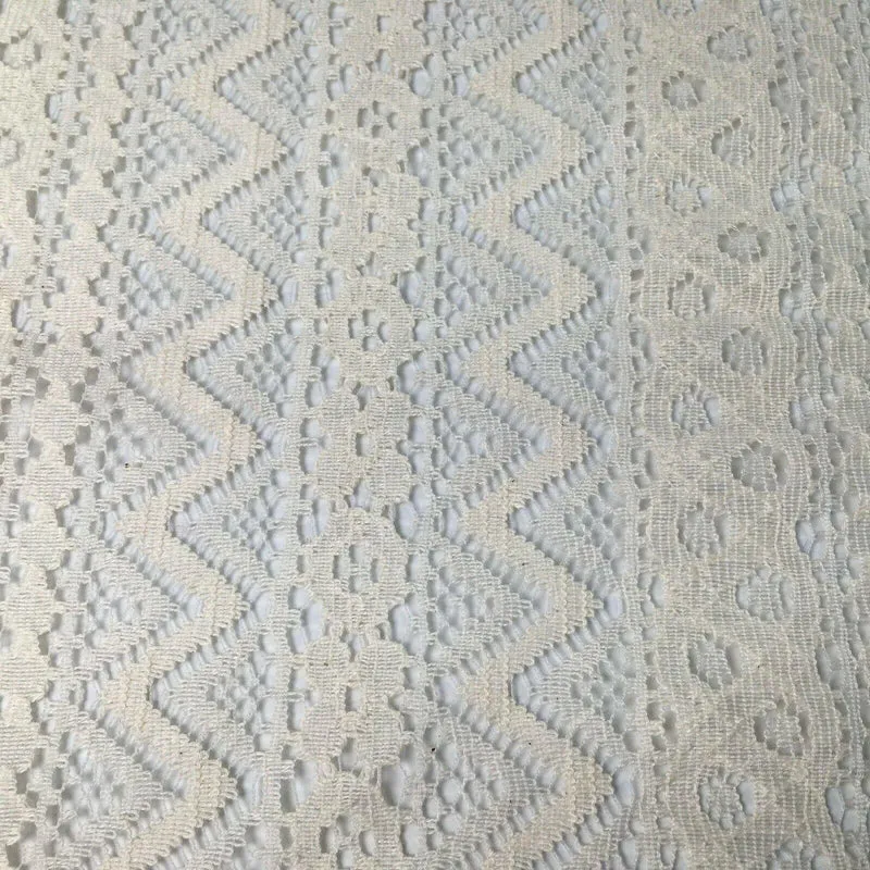 Cream Geometric Lace Net Dress Fabric 150 cm M186-42 Mtex