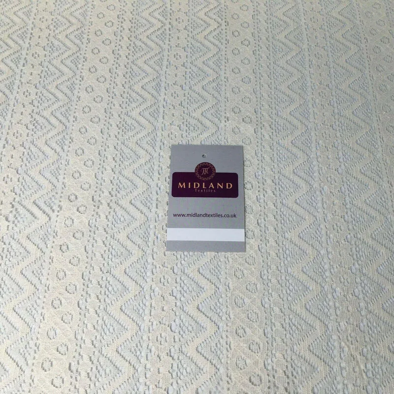 Cream Geometric Lace Net Dress Fabric 150 cm M186-42 Mtex