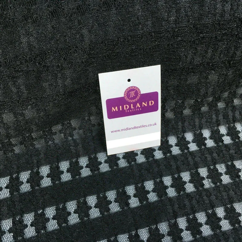 Black net stretch spandex Stretch mesh Fabric 139cm M186-45 Mtex