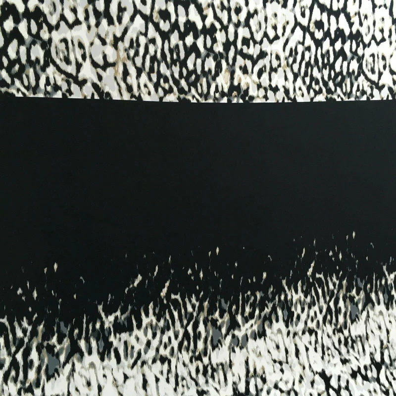 Black animal panel 90cm Panel Stretch Ity Spandex Dress Fabric 147 cm M1220-5