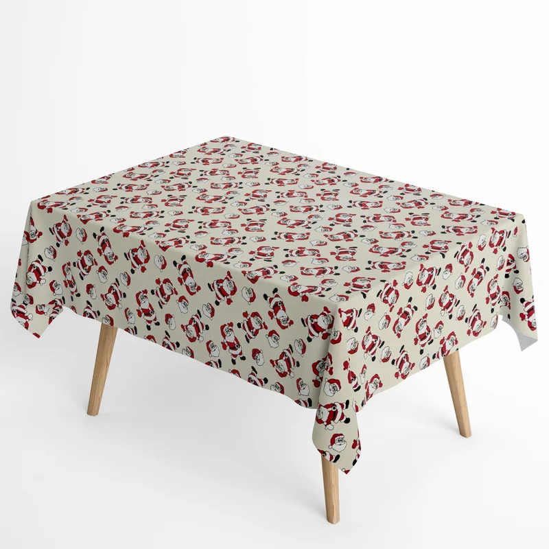Jacquard Tischdecke beschichtete Baumwolle Fleckenschutz GLOTON Advent Nikolaus Weihnachtsmann eckig rund oval