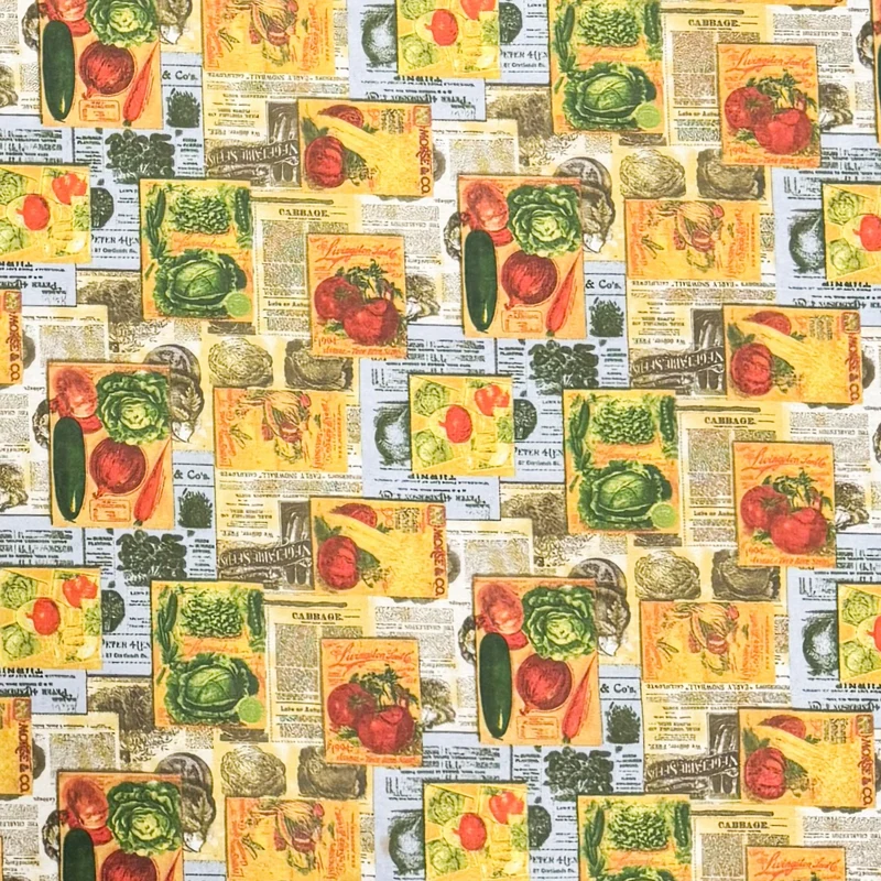 Jacquard Tischdecke beschichtete Baumwolle Fleckenschutz SAORIE Zeitung Gemüse eckig rund oval
