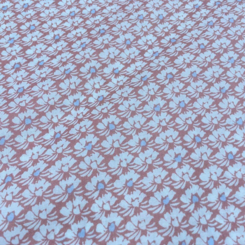 Peach Floral Ditsy Print Cotton Lawn Dress Fabric 150 cm MK1265 Mtex