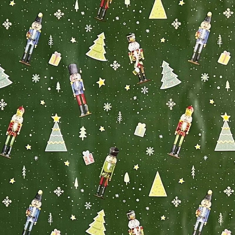 Wachstuch Rolle Weihnachten P1201-3 Nussknacker grün Rollenware