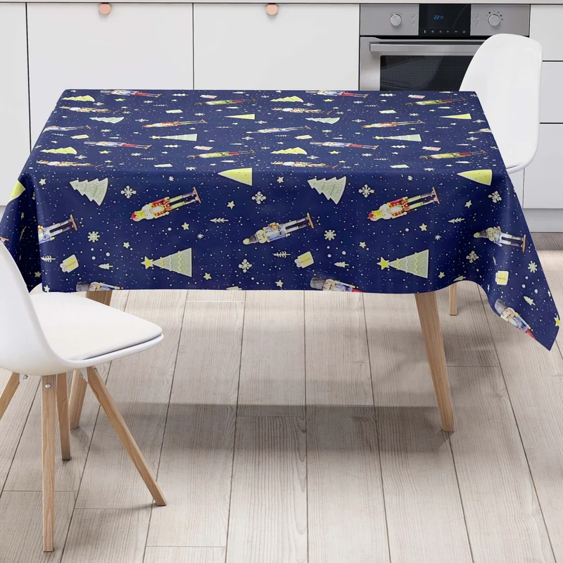 Wachstuch Rolle Weihnachten P1201-2 Nussknacker blau Rollenware