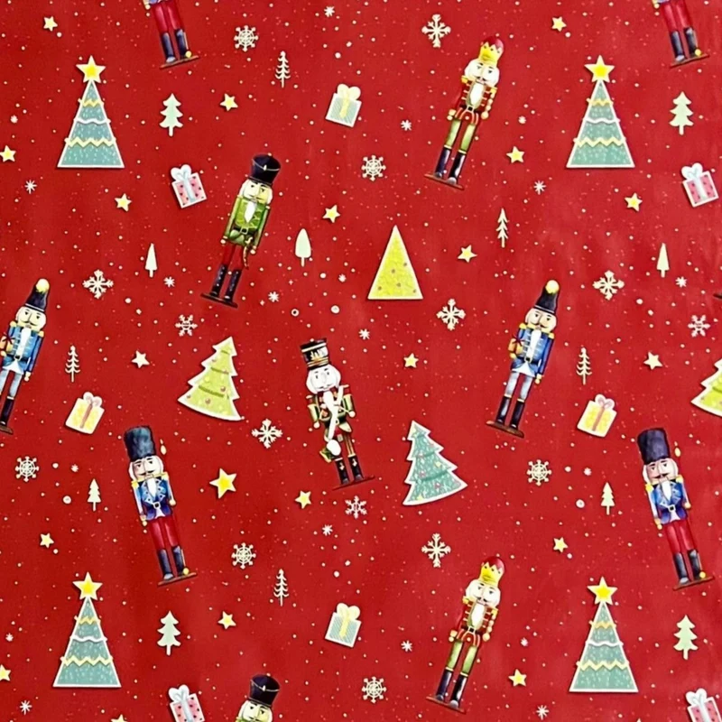 Wachstuch Rolle Weihnachten P1201-1 Nussknacker rot Rollenware