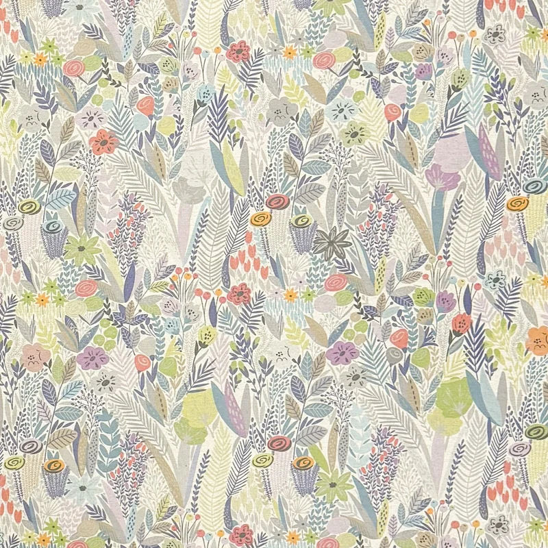Jacquard Tischdecke beschichtete Baumwolle DP525 Blumenwiese abstrakt eckig rund oval