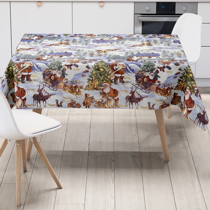 Wachstuch Rolle Weihnachten 01228-00 Winter Wonderland Bordürenmuster Rollenware