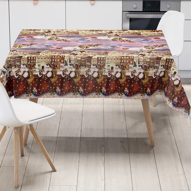 Wachstuch Rolle Weihnachten K25B Weihnachtskugeln Bordürenmuster Rollenware