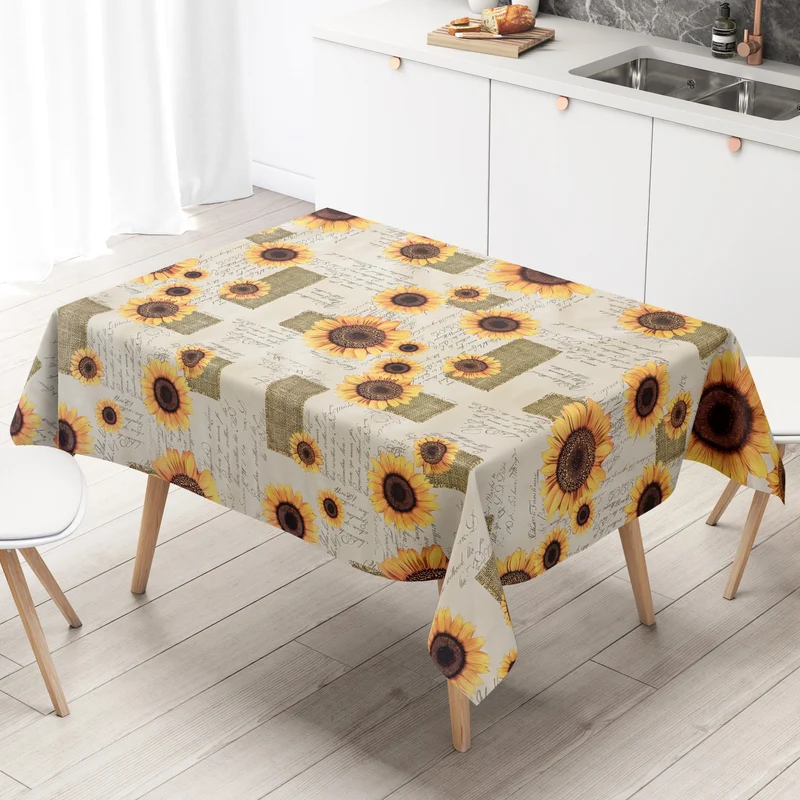 Wachstuch Tischdecke C144401 Sonnenblumen Blüten Gartentischdecke eckig rund oval
