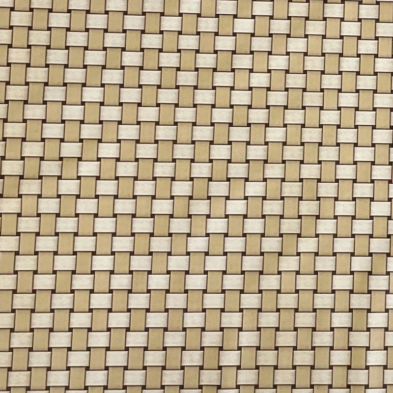 Wachstuch Tischdecke 160 cm Breite Übergröße geprägt P1088-5 beige Rattan-Optik geflochten eckig rund oval