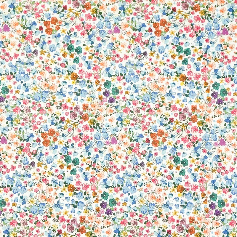 Jacquard Tischdecke aus beschichteter Baumwolle mit Fleckenschutz DG135 bunte Blumenwiese Blüten eckig rund oval