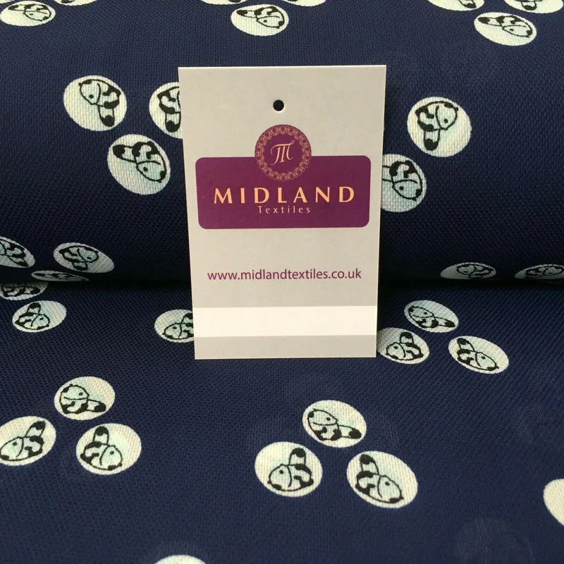 Navy blue Baby Panda Soft Georgette twist voile Dress Fabric 147cm MK1185-3
