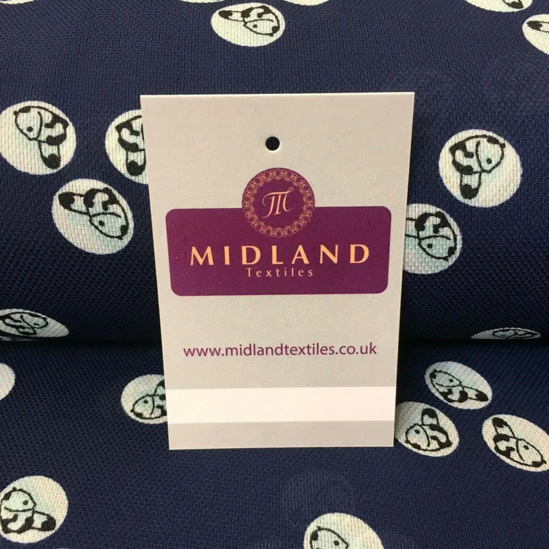 Navy blue Baby Panda Soft Georgette twist voile Dress Fabric 147cm MK1185-3