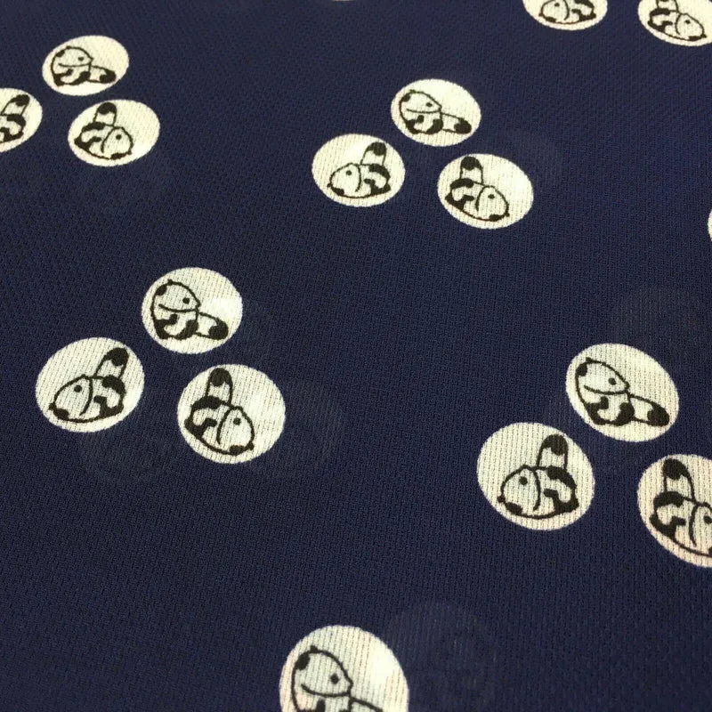 Navy blue Baby Panda Soft Georgette twist voile Dress Fabric 147cm MK1185-3