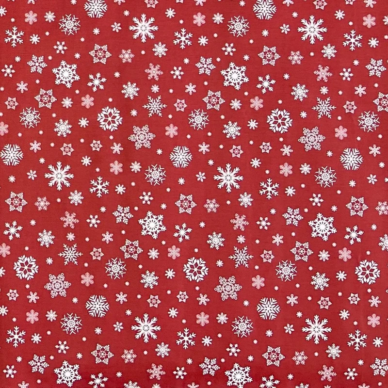 Wachstuch Rolle Weihnachten P1096-3 Schneeflocken Eisblumen rot geprägt Rollenware