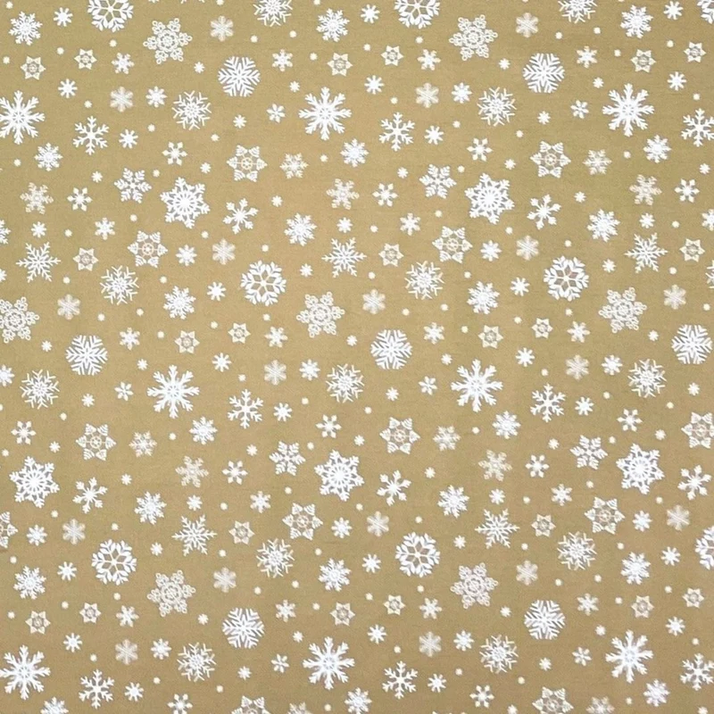 Wachstuch Rolle Weihnachten P1096-1 Schneeflocken Eisblumen gold geprägt Rollenware