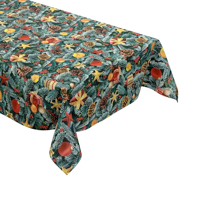Wachstuch Tischdecke K20A Weihnachten Tannenzweige Tannenzapfen Advent eckig rund oval