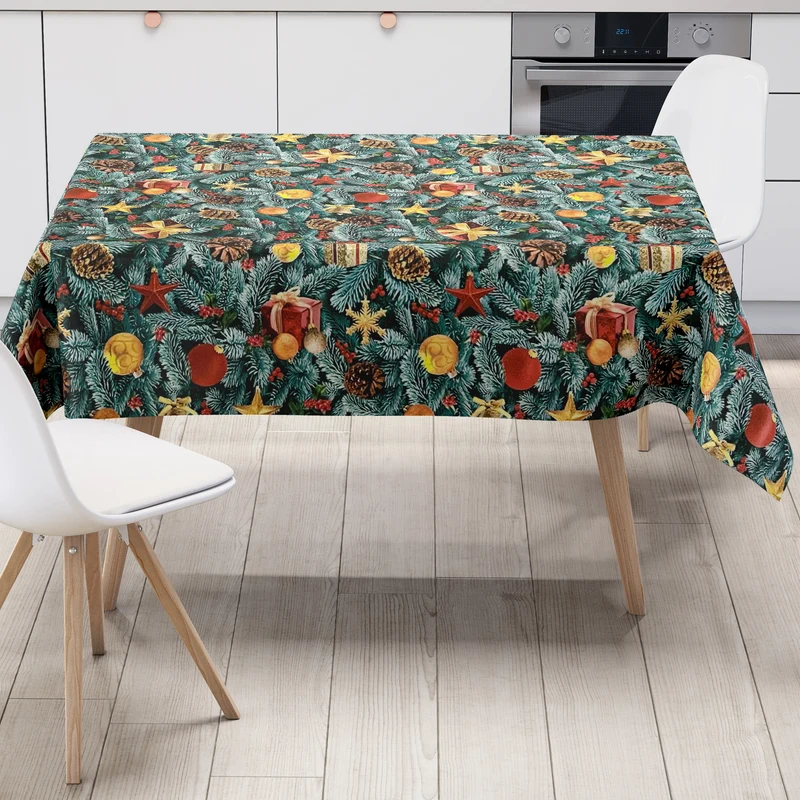 Wachstuch Tischdecke K20A Weihnachten Tannenzweige Tannenzapfen Advent eckig rund oval