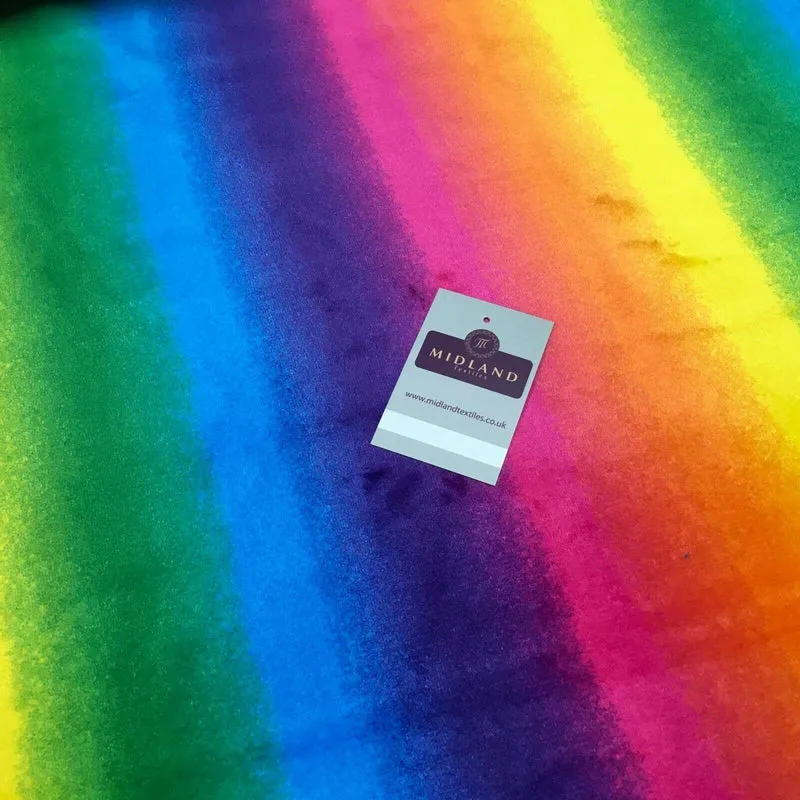 Super soft Rainbow coloured Cuddle Fleece Fabric 150 cm MH1279 Mtex