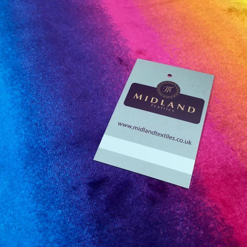 Super soft Rainbow coloured Cuddle Fleece Fabric 150 cm MH1279 Mtex
