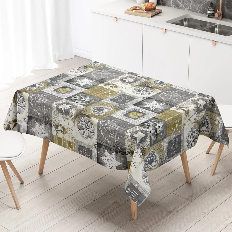 Wachstuch Rolle Weihnachten P1031-3 Sterne Herzen Winter grau Rollenware