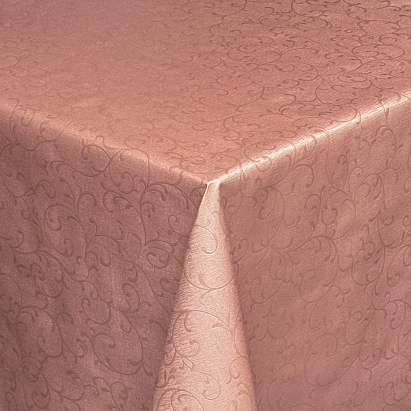 Wachstuch Tischdecke Damast geprägt 03038-48 rose Elegant floral eckig rund oval