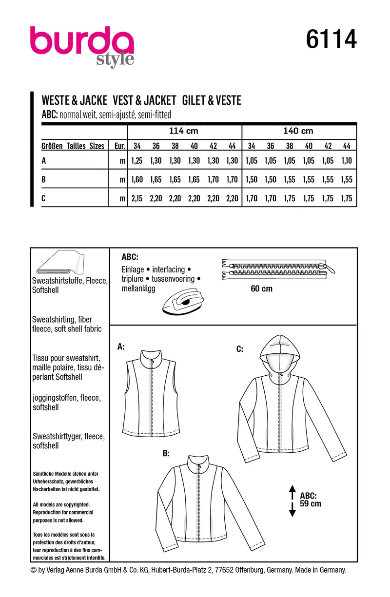 6114 Weste, Jacke