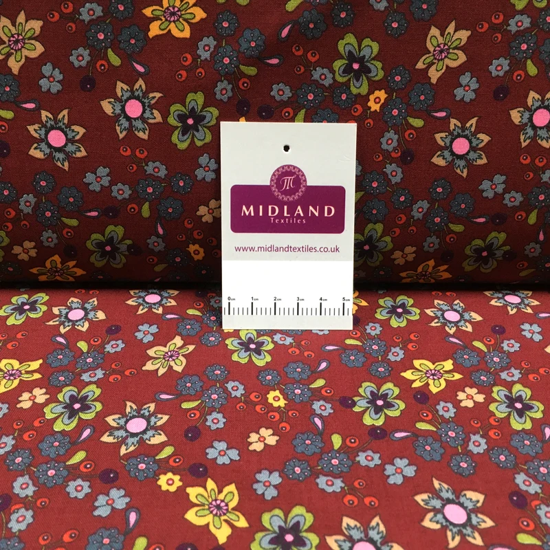 100% Cotton floral Print Dress Fabric M1407 Mtex