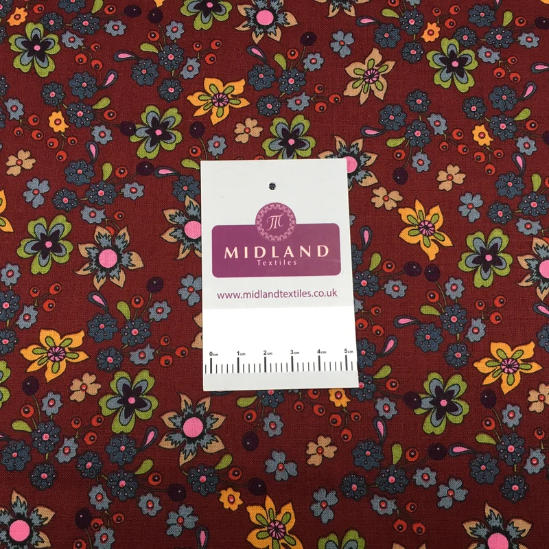 100% Cotton floral Print Dress Fabric M1407 Mtex
