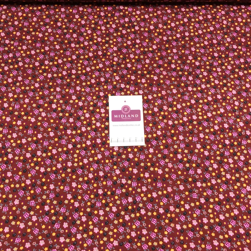 100% Cotton floral Print Dress Fabric M1407 Mtex