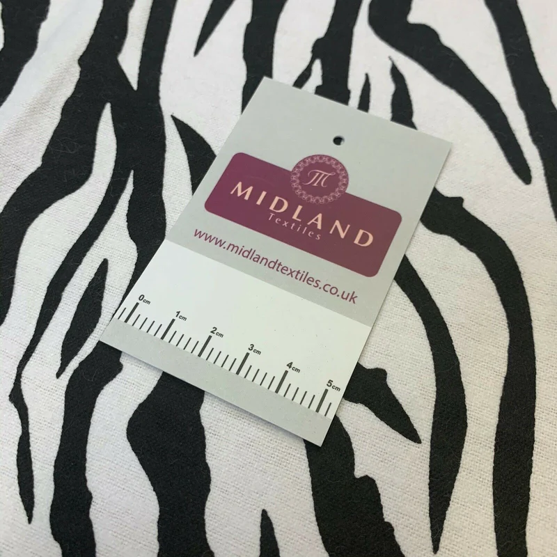 Black white zebra Cotton Wynciette Soft Brushed Fabric 110 cm Wide MK1227-9