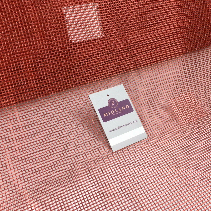 Terracotta mesh net curtain Fabric 150 cm M186-44 Mtex