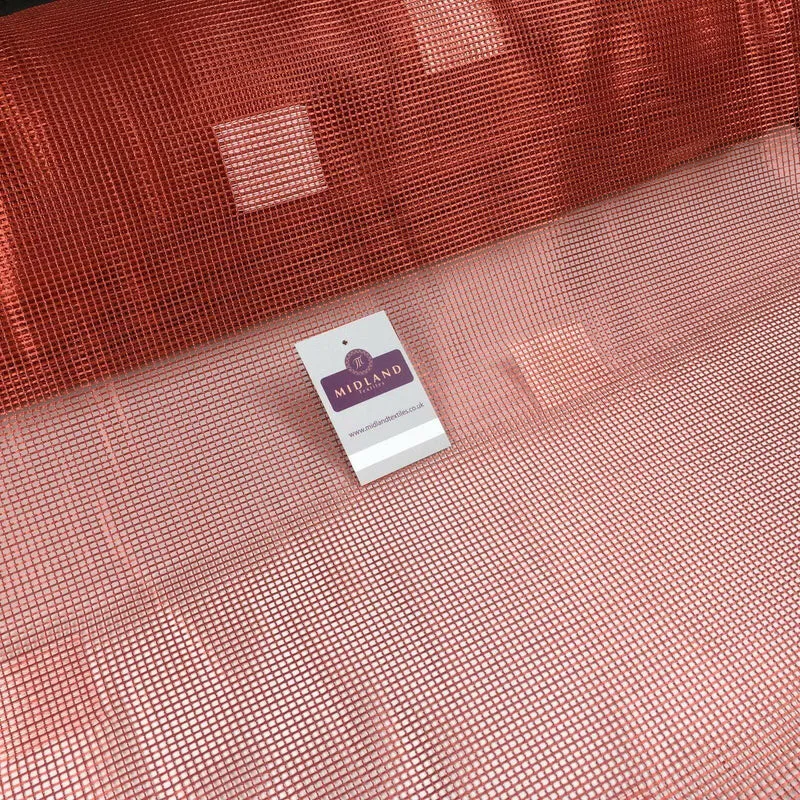 Terracotta mesh net curtain Fabric 150 cm M186-44 Mtex