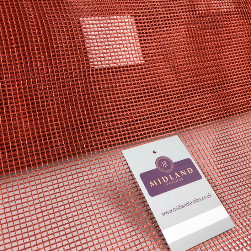 Terracotta mesh net curtain Fabric 150 cm M186-44 Mtex