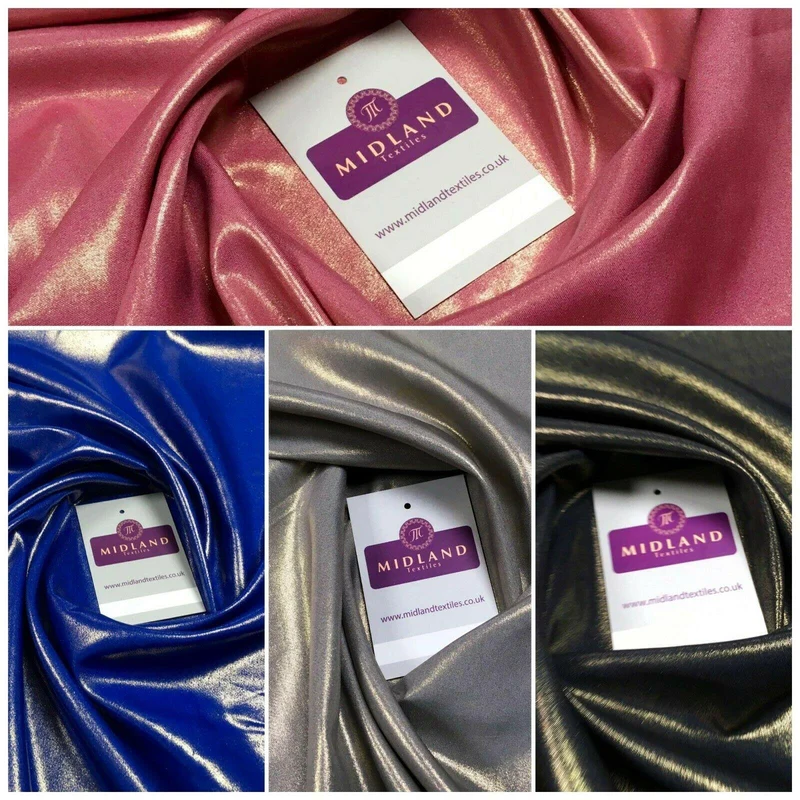 Plain Shimmer Gold Foil Crepe Fabric 150cm Wide – M1139