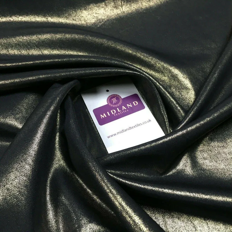 Plain Shimmer Gold Foil Crepe Fabric 150cm Wide – M1139