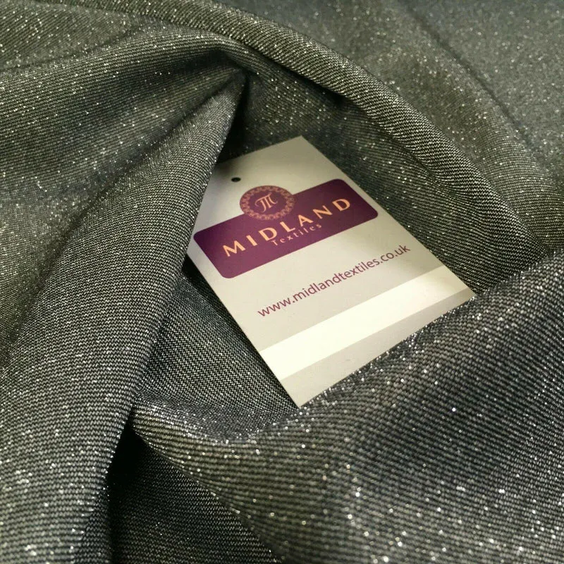 Space Grey jersey Shimmer 4 Way Stretch Lurex Fabric 150 cm M1208 Mtex
