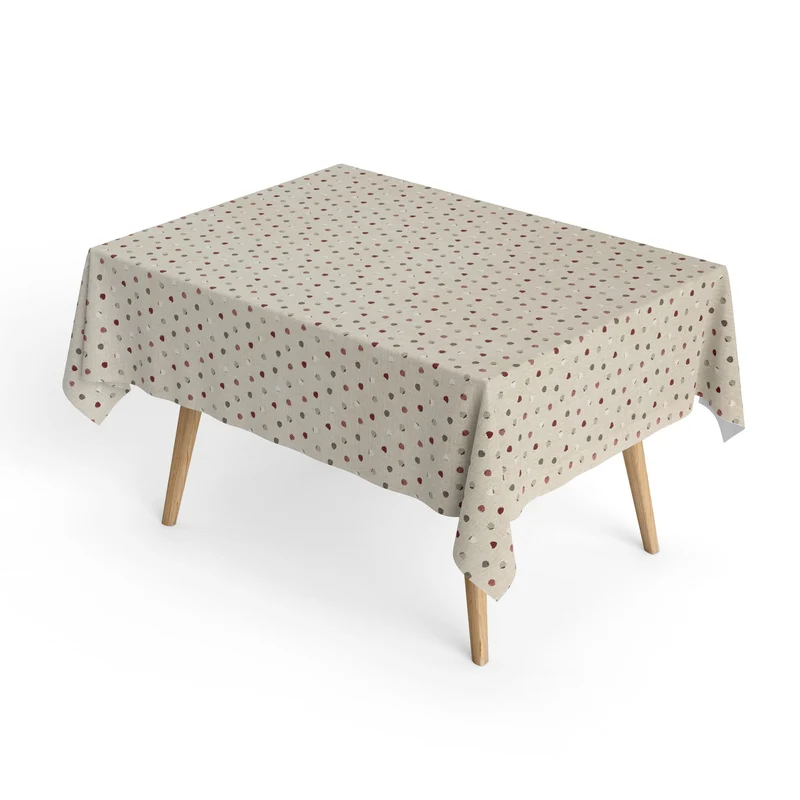 Jacquard Tischdecke aus beschichteter Baumwolle mit Fleckenschutz FRESA Erdbeeren eckig rund oval